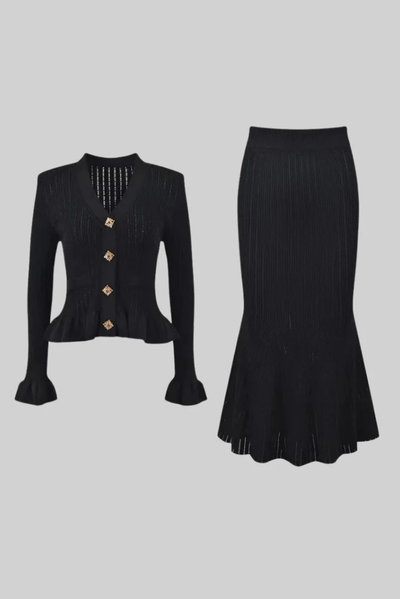 Victoria | Eleganter Strick-Zweiteiler – Klassische Eleganz für jeden Anlass