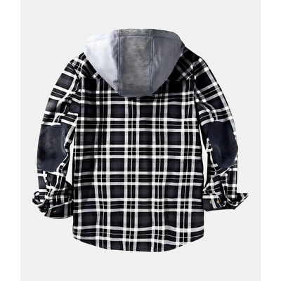 Herren Jacke Mit Karomuster Und Knöpfen | Winter