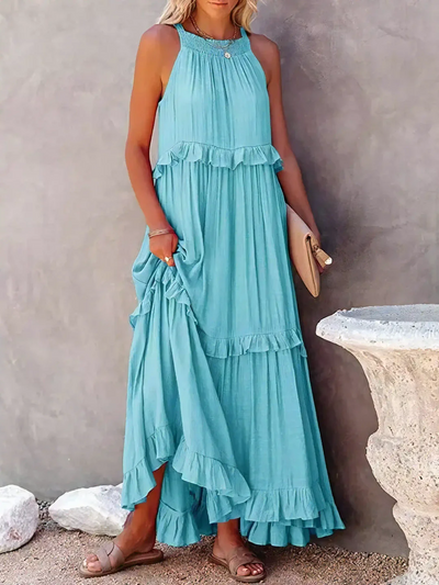 Madelyn | Bohemian Ruffled Maxi Dress