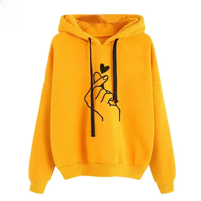 Finger Heart Hoodie für Damen
