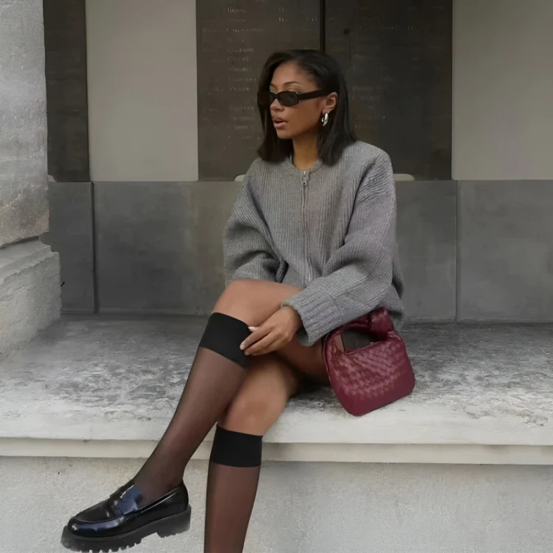 Strickjacke Mit Reissverschluss Für Damen | Langarm