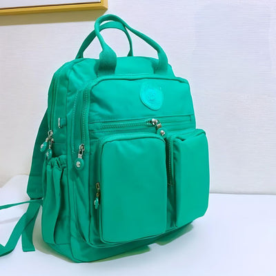 Gepolsterter Damen Rucksack Mit Seitentaschen | Mit Reißverschluss