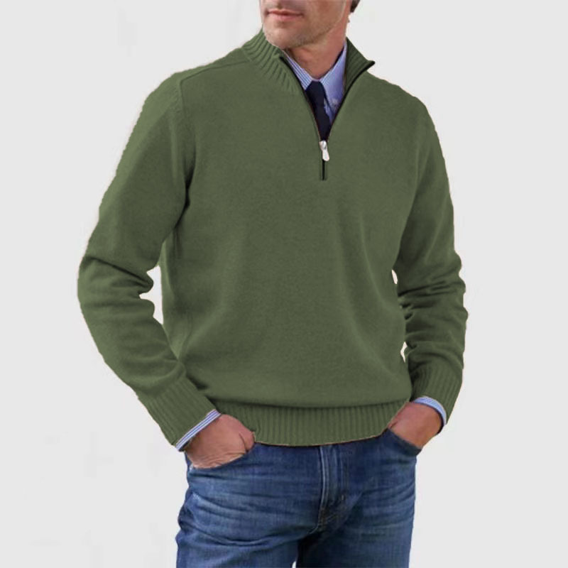 Pullover Herren Half Zip Modern | Warm Komfort Freizeit