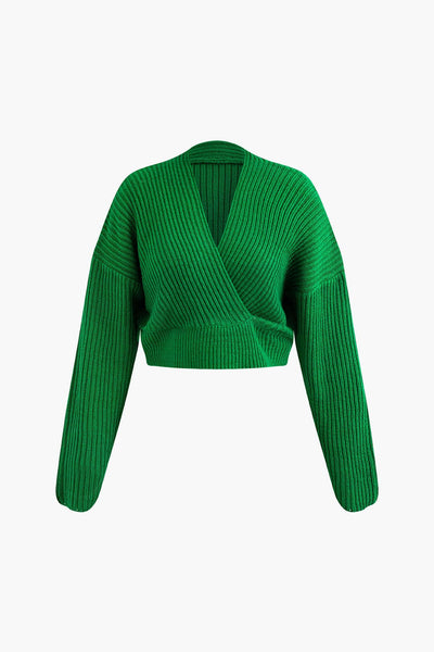 Klara | Elegantes Strick-Set mit Wickel-Oberteil & Bleistiftrock