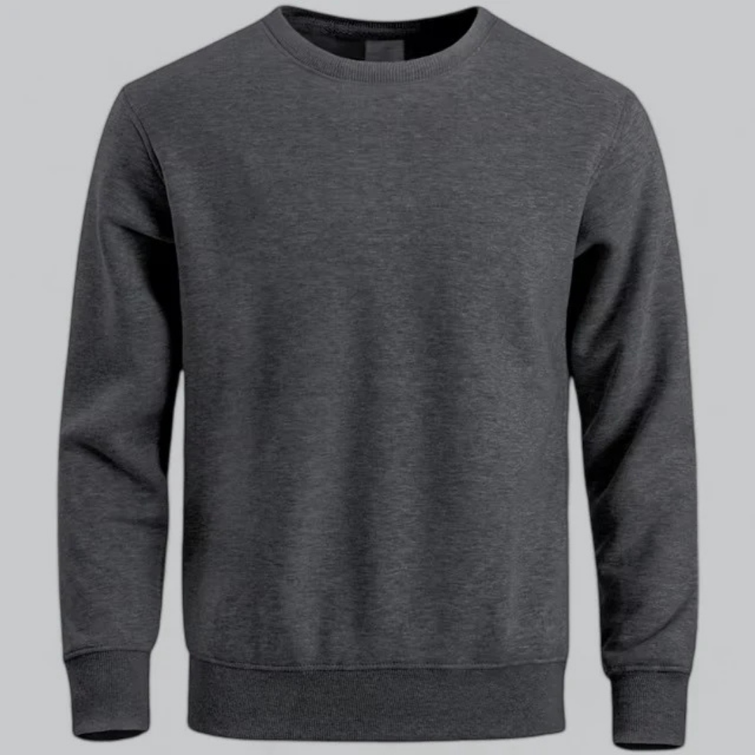 Herren Klassisches Lässiges Crewneck Sweatshirt | Langarm