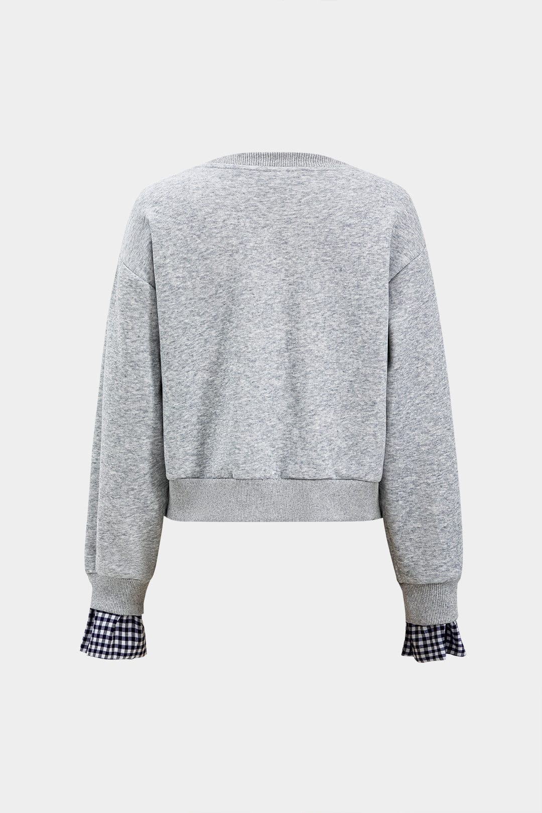 Elsa | Zweiteiliges Sweat-Set mit karierten Details