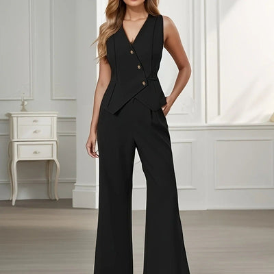 Zweiteiliger ärmelloser Anzug Set