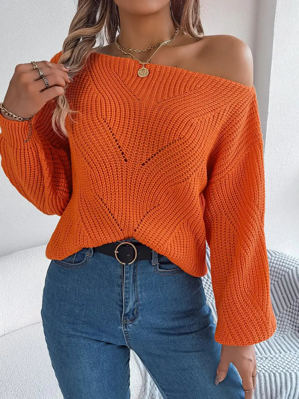 Off-the-shoulder Pullover für Damen