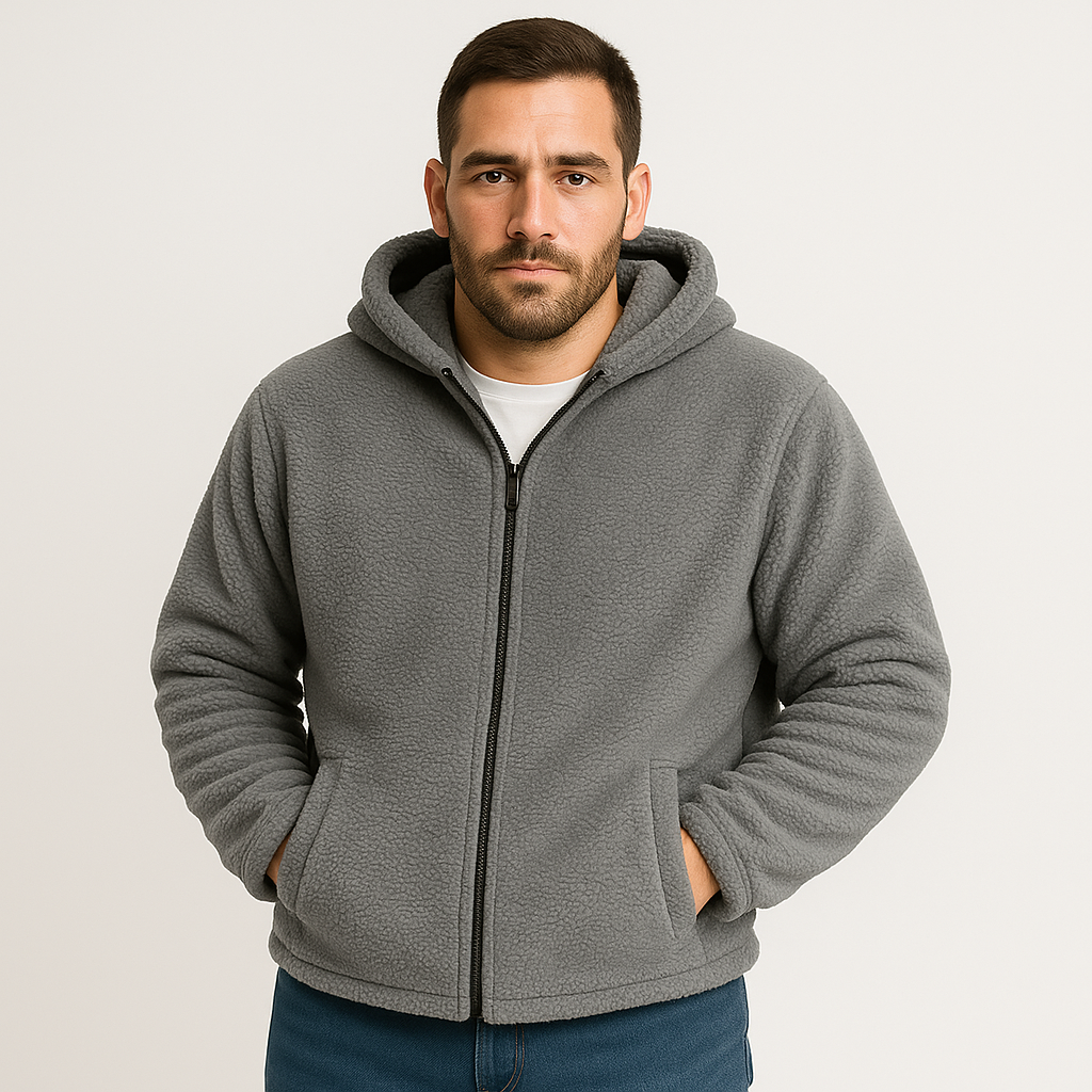 Falko | Fleecegefütterte Winterjacke mit Kapuze für Herren