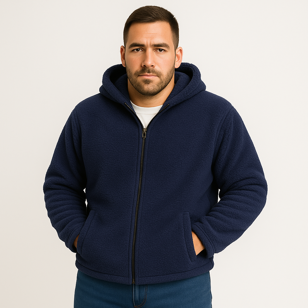 Falko | Fleecegefütterte Winterjacke mit Kapuze für Herren