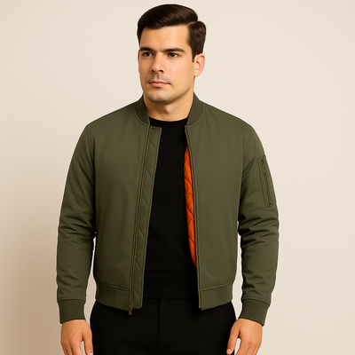 Bomberjacke für Herren im klassischen Design – Zeitloser Reißverschluss-Stil