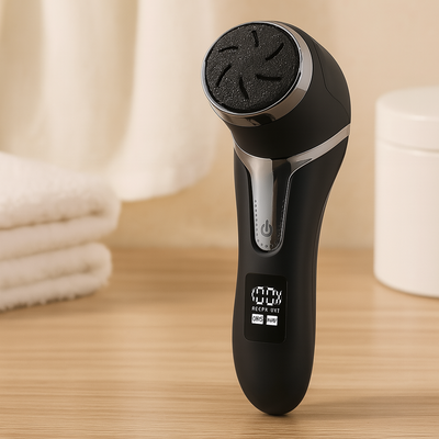 Wiederaufladbare elektrische Fußfeile – Tragbarer Hornhautentferner & Pediküre-Set für glatte Füße