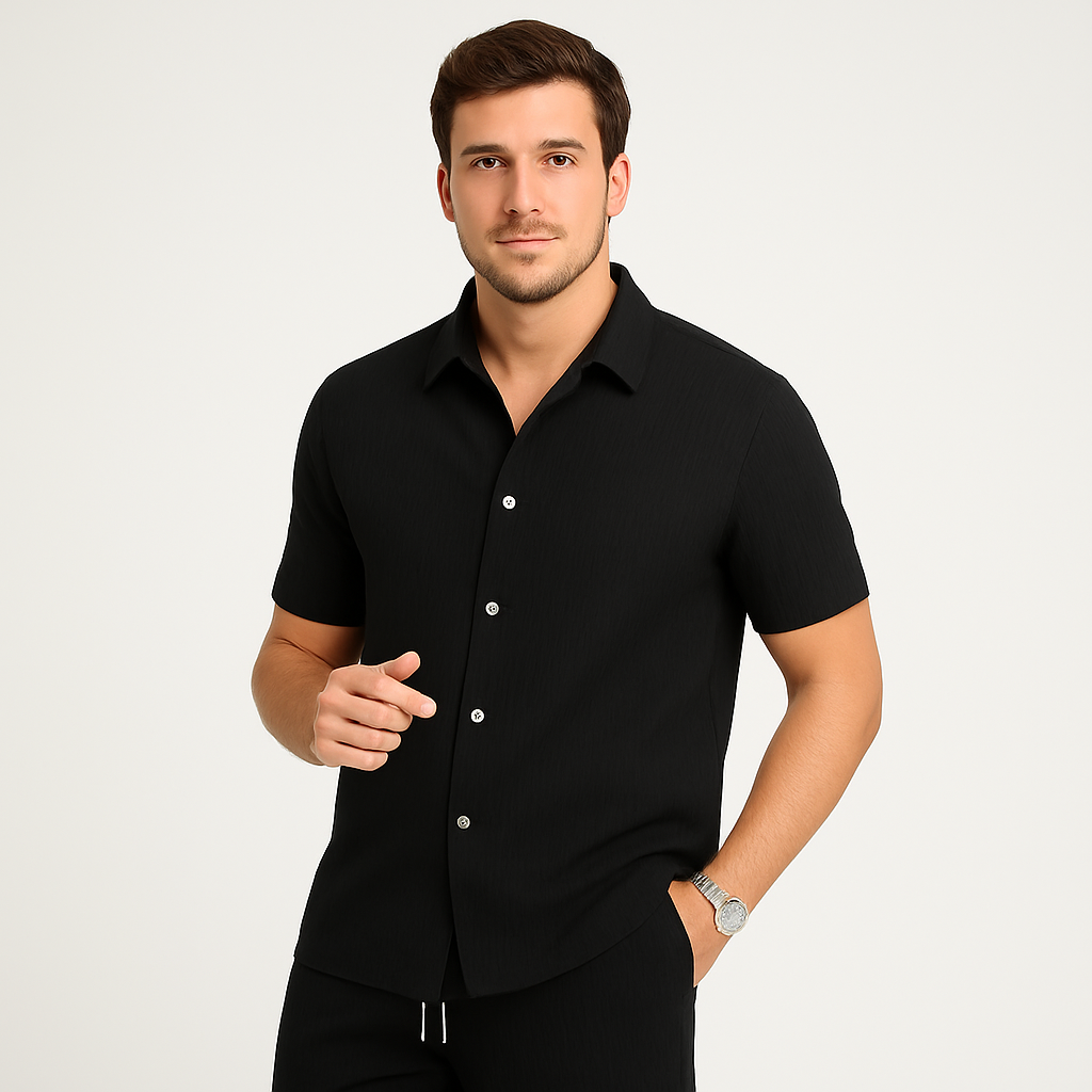 2-teiliges Sommer-Set für Herren – Lässiges Kurzarm-Top und passende Shorts