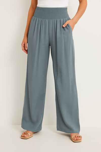 Weite Hose mit elastischem Bund