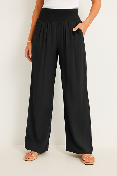 Weite Hose mit elastischem Bund
