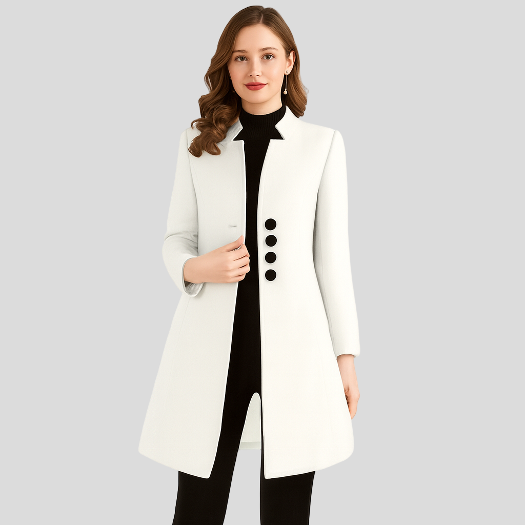 Isla | Eleganter Mantel mit Knopfleiste