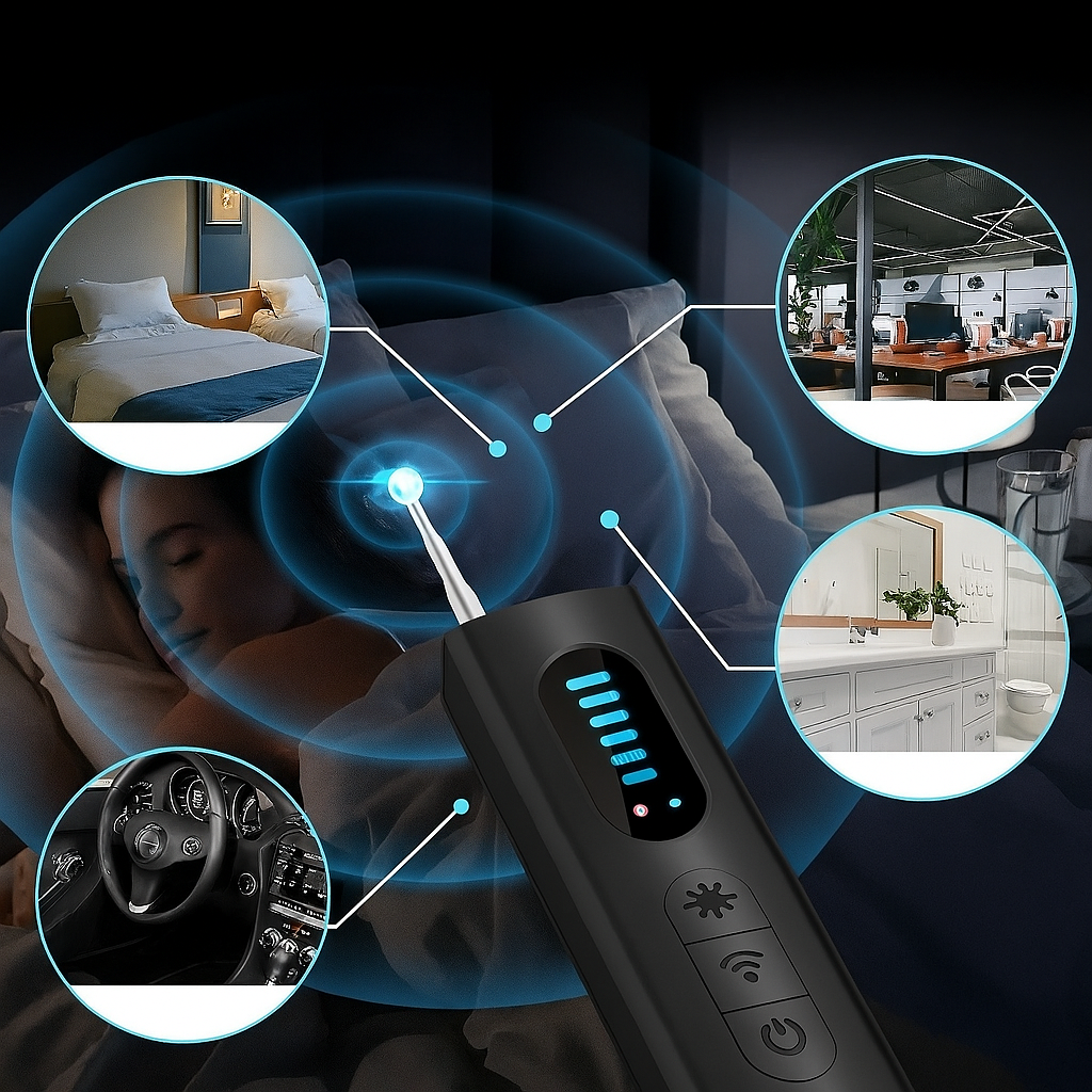 Wiederaufladbarer Anti-Spionage-Kamera-Detektor – GPS-Ortung & Infrarot-Erkennung