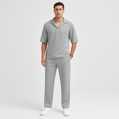 Herren-Zweiteiler – Stilvolles Casual-Outfit mit Langarmshirt und passender Hose