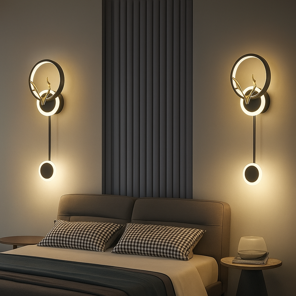 LumiNest – Elegante Doppelwandleuchte für minimalistische und stimmungsvolle Beleuchtung im Zuhause