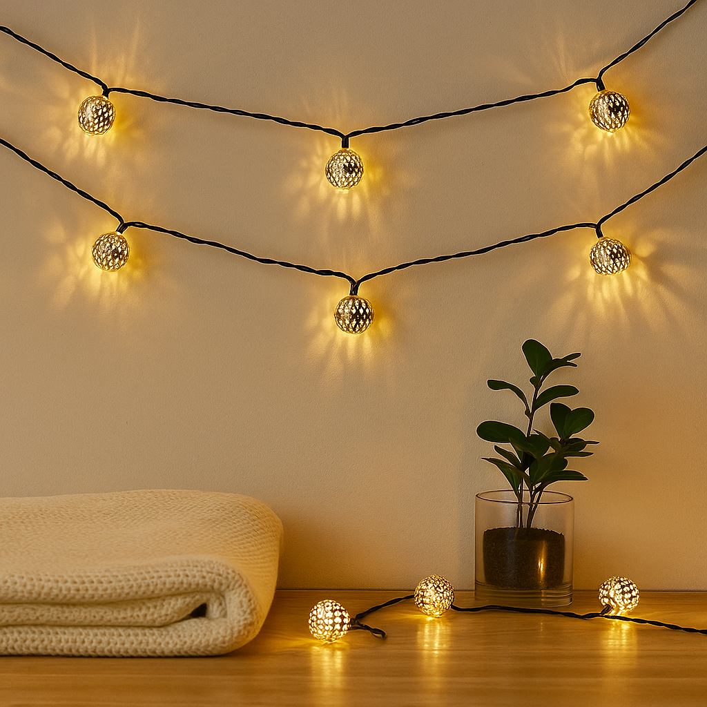 SunLuxe – Wetterfeste Solbetriebene Lichterketten für eine warme Außatmosphäre
