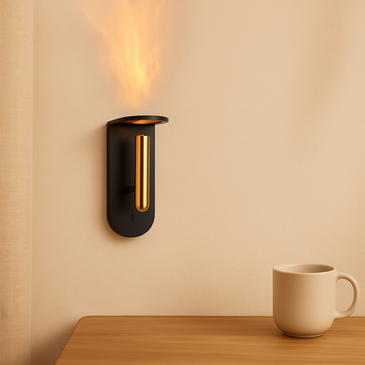 NordiFlame – Einstellbare nordische LED-Wandleuchte mit Flammeneffekt