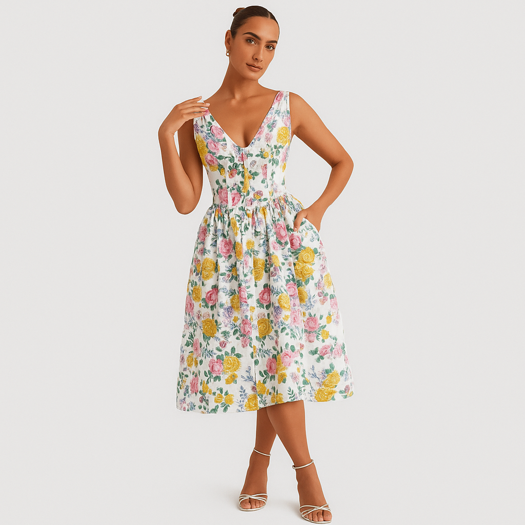 Alena – Elegantes und schmeichelhaftes Sommerkleid