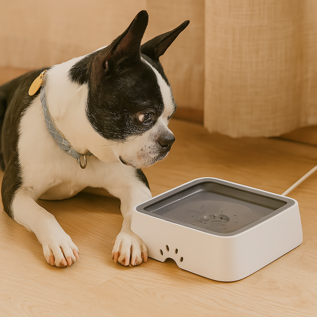 PawSip – Tropfwasserfeste flüssige Wasserschale für Hunde und Katzen