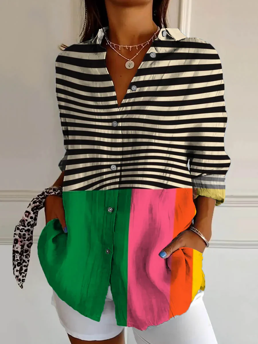 Abstraktes geometrisches Damenhemd