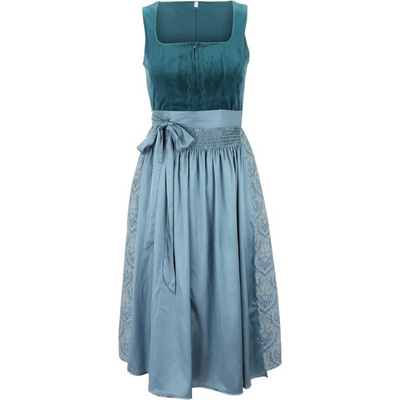 Damen besticktes Vintage Dirndl Kleid | Midi