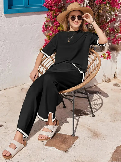 Dehnbares Oberteil und Hosen Set