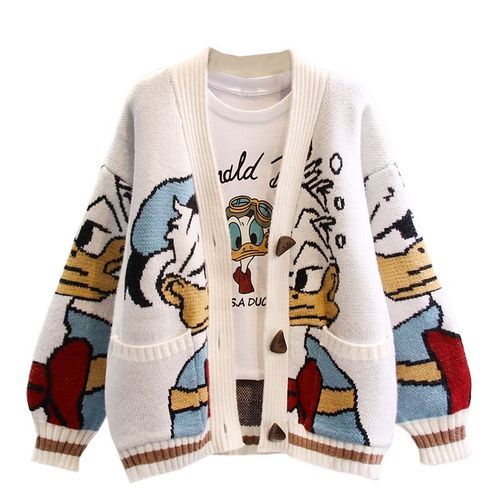 Ingrid | Donald Cartoon Pullover Oberteil