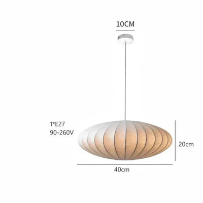 Elegante Pendelleuchte mit Seidenschirmen und Kristallakzenten – Hängelampe für Esstisch und Wohnzimmer, 30/40/50 cm