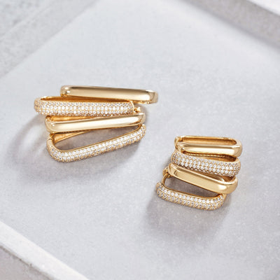 Gold Icon Hoop Earrings