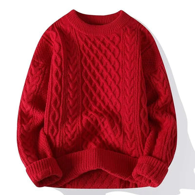 Gemütlicher Pullover aus Kabelstrick