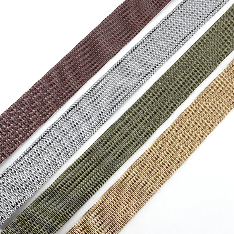 Unisex Gestreifter Canvas Ringgürtel