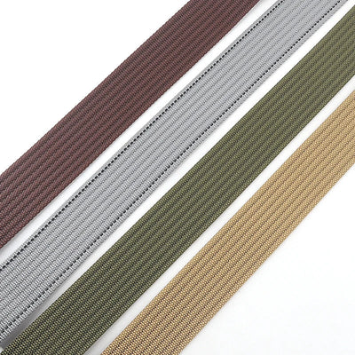 Unisex Gestreifter Canvas Ringgürtel