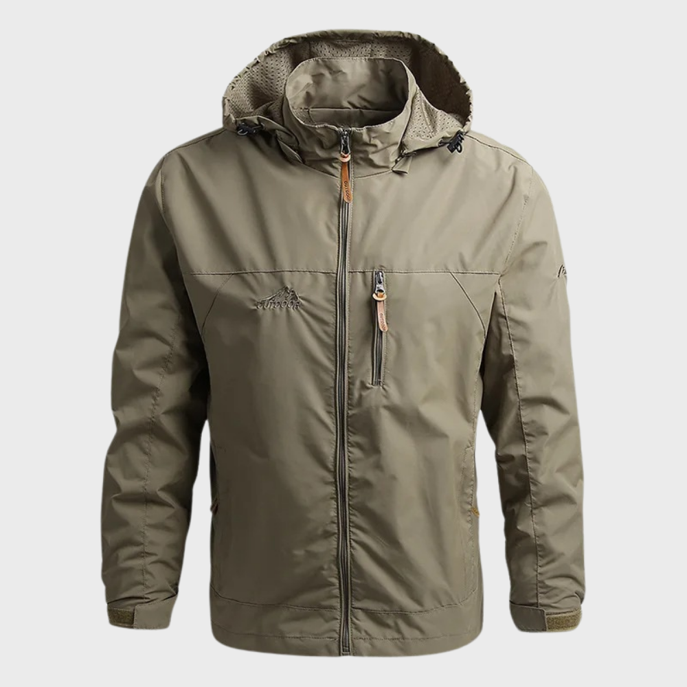 Herren Outdoor-Regenjacke mit Kapuze | Wasserabweisend