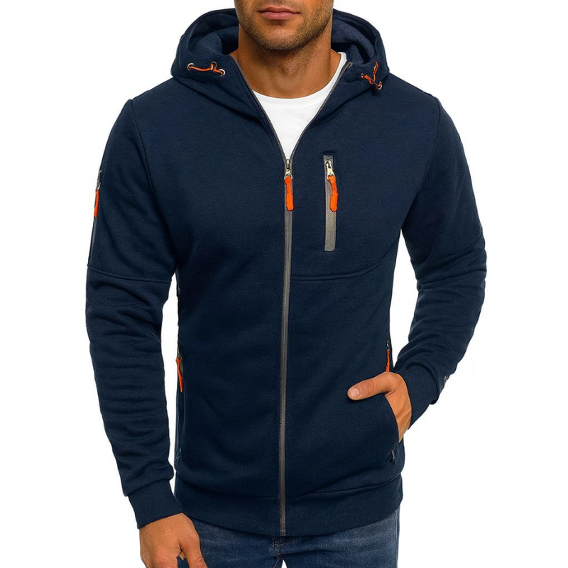 Herren-Kapuzenpullover mit Reißverschluss – Freizeitstil und sportliche Aktivitäten