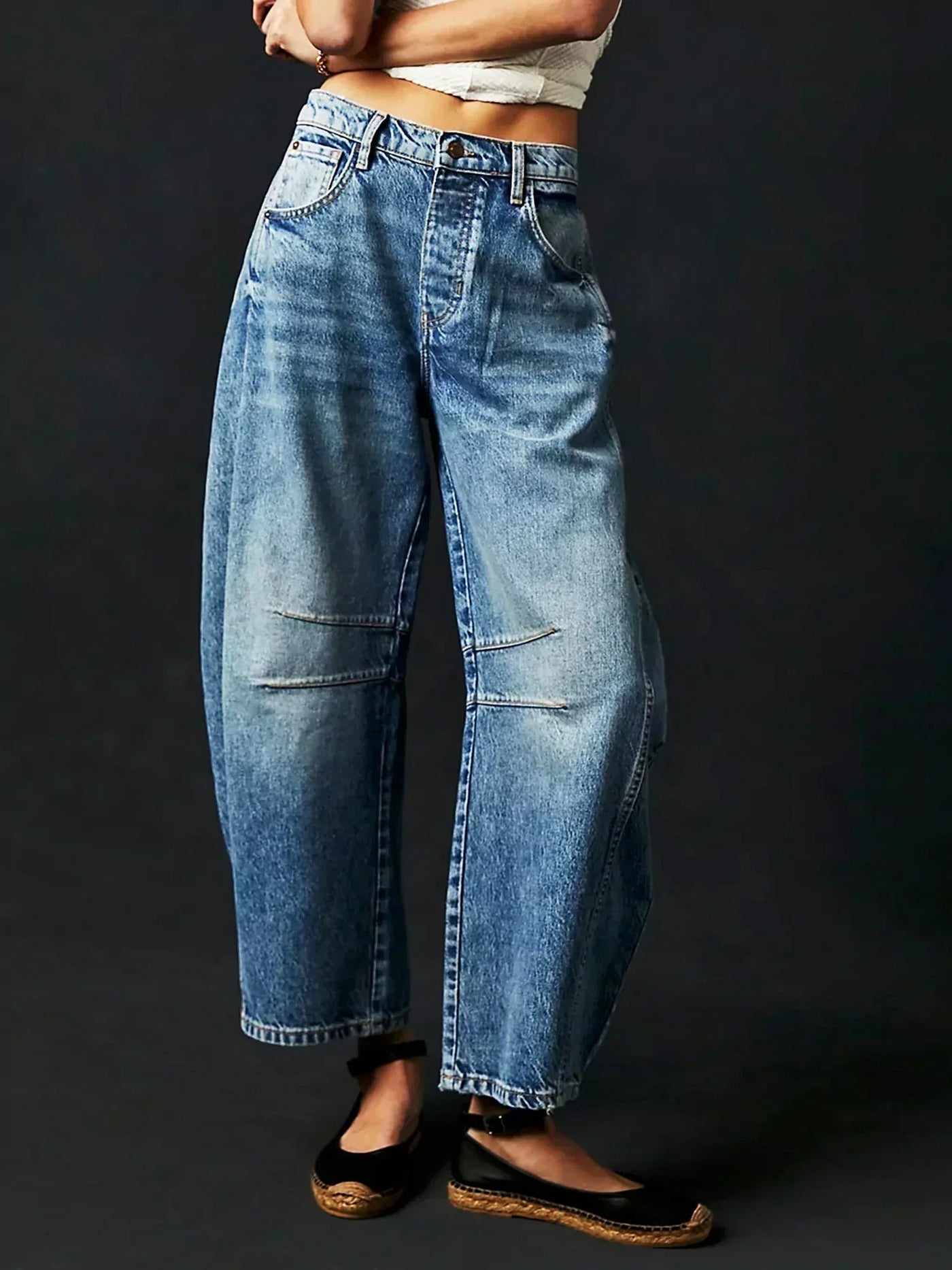 Leoparden Fassjeans für Selbstbewusste Styles