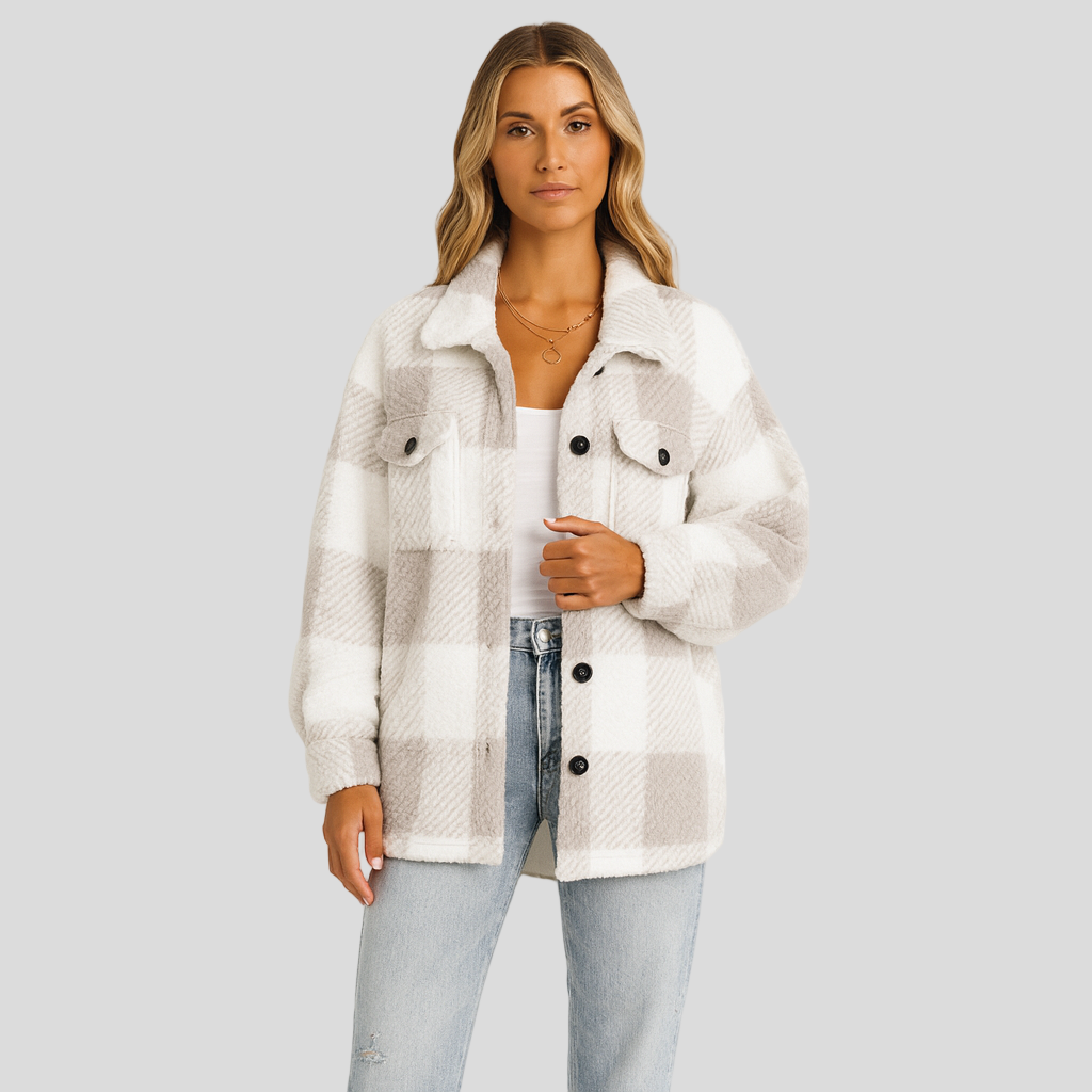 Lorren | Gemusterte Jacke mit Knopfleiste für Herbst & Winter