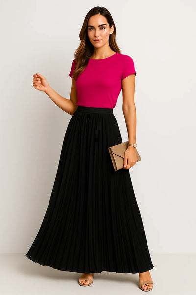 Luftiger langer Faltenrock