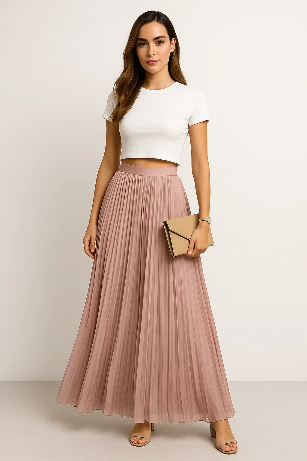 Luftiger langer Faltenrock