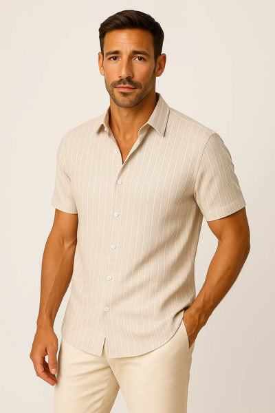 Modernes Kurzarmhemd mit Knopfleiste