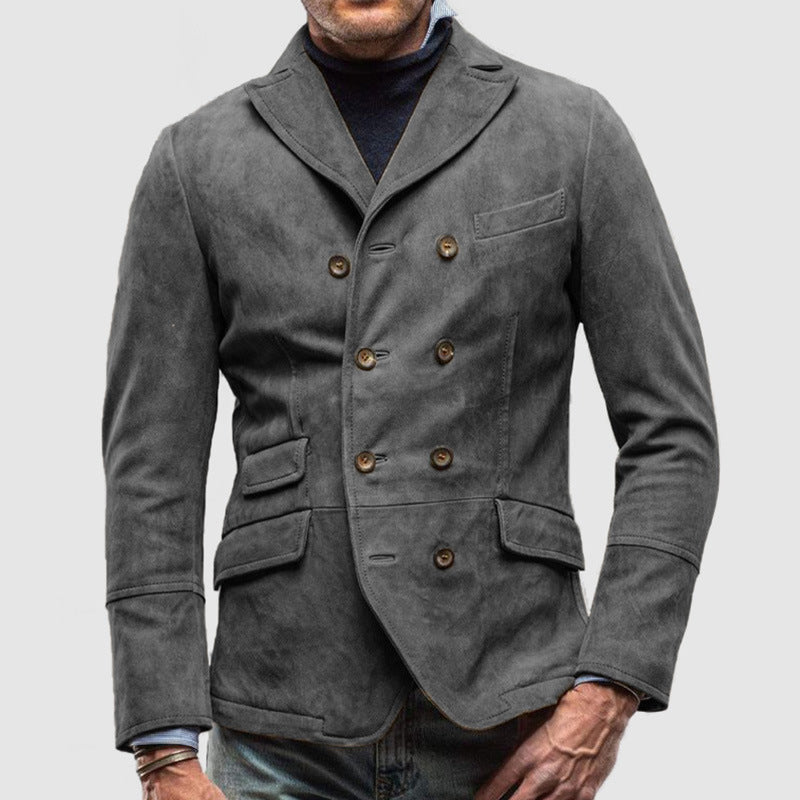 Herren modische Premium Wildlederjacke im Layering-Stil Aliams