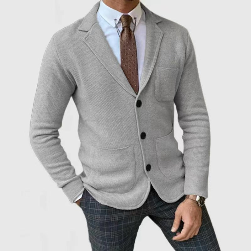 Herren Strickblazer mit modernem Schnitt und praktischen Taschen Aliams
