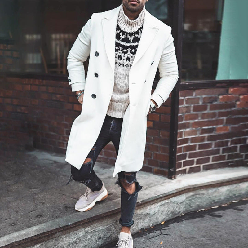 Herren eleganter Doppelreiher-Mantel Aliams