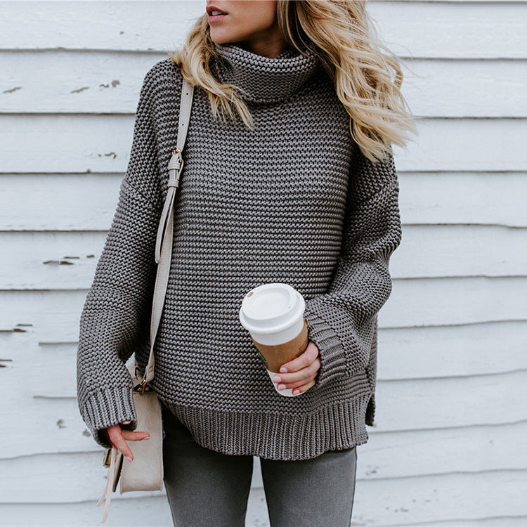 Kia - Grobstrick-Pullover mit Rollkragen