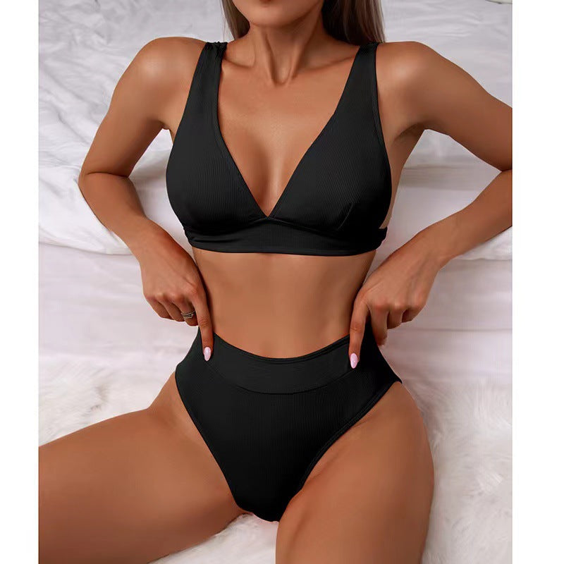 Damen Eleganter Hochtaillierter Bikini | Bademode