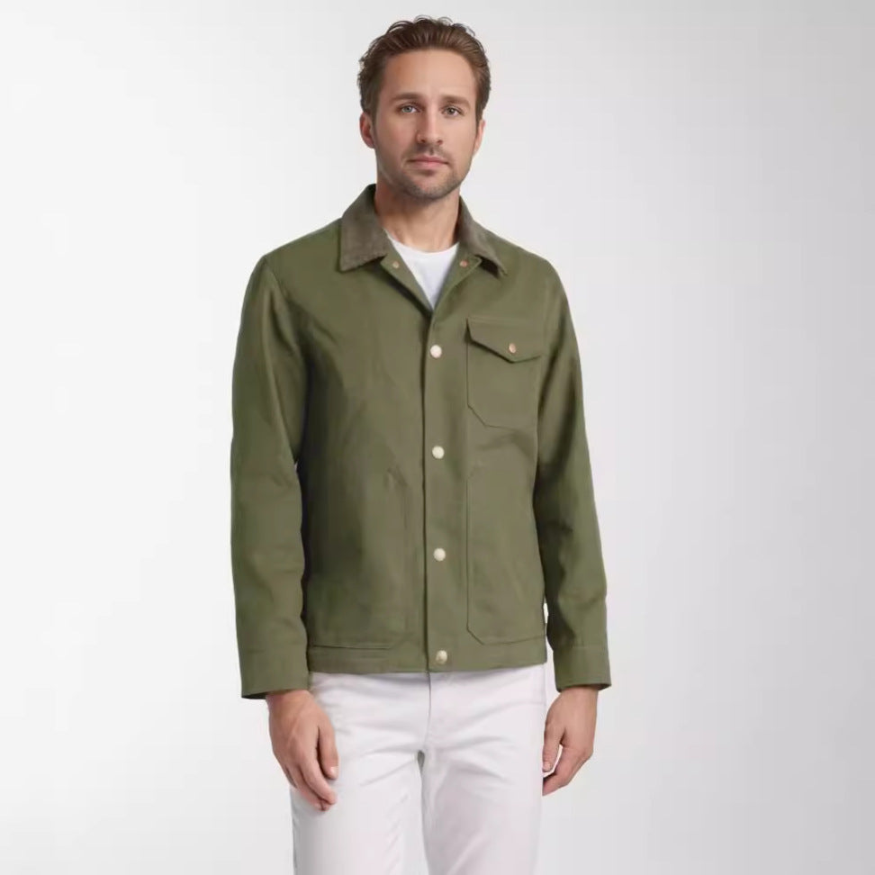 Herren vielseitige Baumwolljacke mit praktischen Taschen Aliams