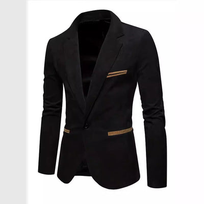 Herren modischer Wildlederblazer mit strukturierter Oberfläche Aliams